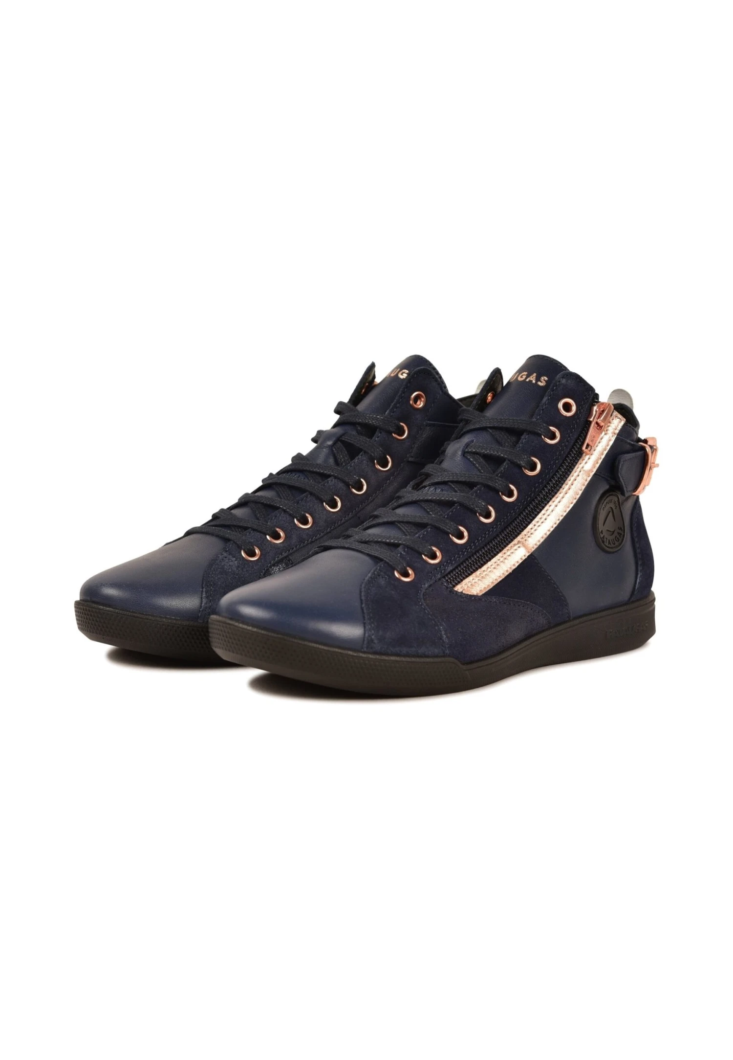 Pataugas Palme/Mix F4H - Zapatillas Altas - Navy Blue 4 Pataugas Palme/Mix F4H - Zapatillas Altas - Navy Blue - Imagen 2